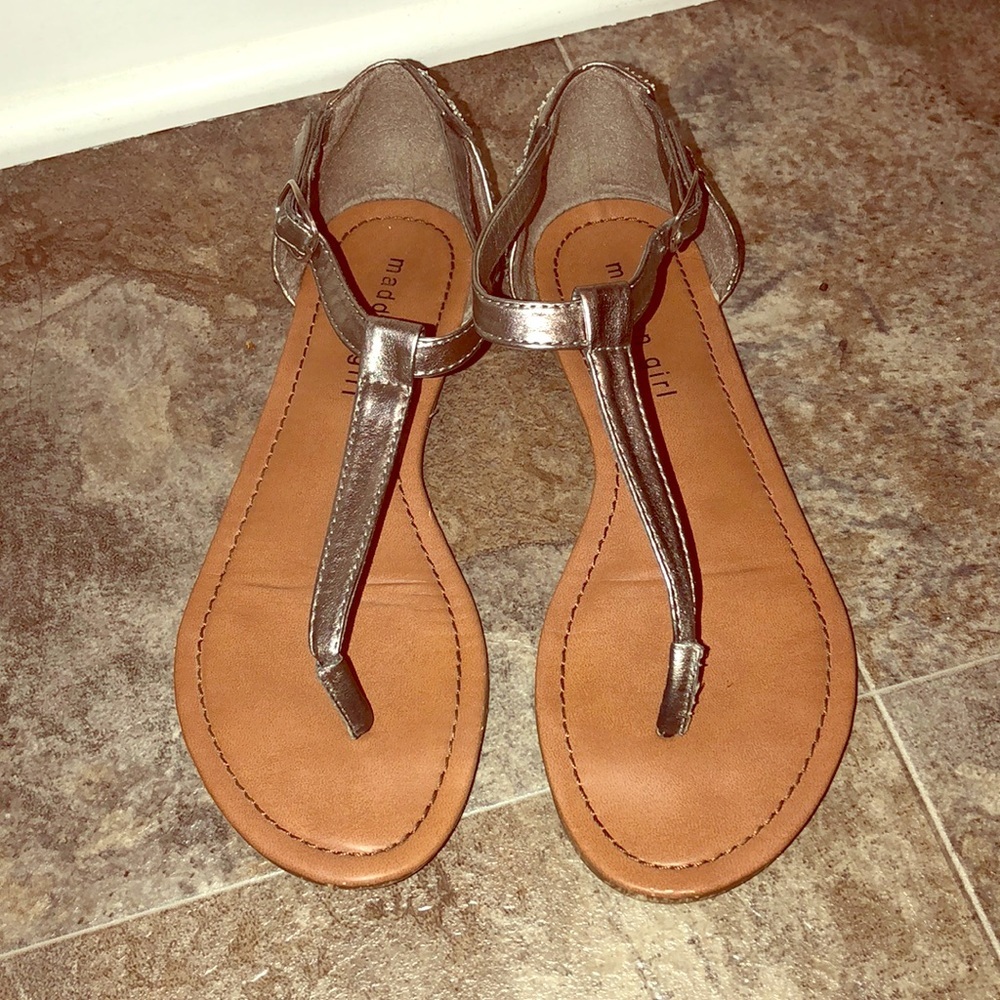 Madden Girl Pewter Embellished Sandals